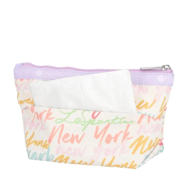 【Lesportsac】Small Sloan Cosmetic 小梯形化妝包 收納包 盥洗包 女包(紐約塗鴉風)