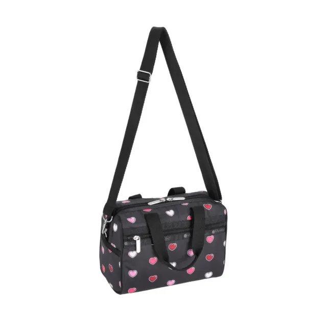 【Lesportsac】Everyday SM Satchel 小型日常手提肩背兩用包 手提袋 送禮 禮物 推薦 女包(愛心貼紙印花)