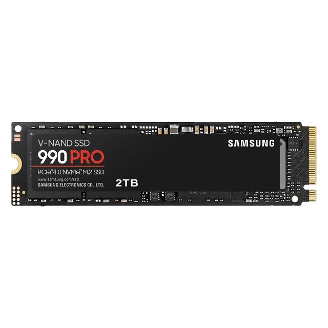 【Samsung 三星】990 PRO 2TB M.2 2280 PCIe 4.0 SSD固態硬碟(MZ-V9P2T0BW/讀7450M/寫6900M)