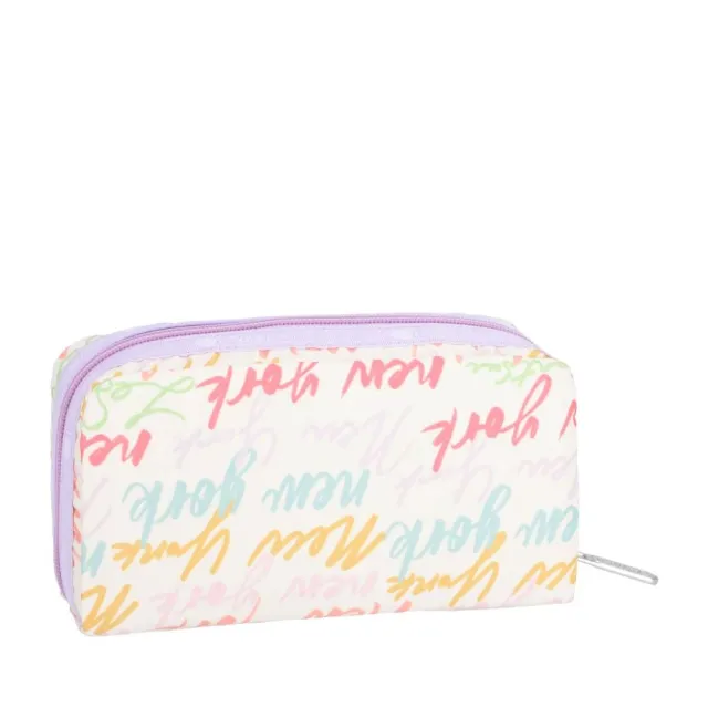 【Lesportsac】Rectangular Cosmetic 長形化妝包 盥洗包 收納包 女包(紐約塗鴉風)