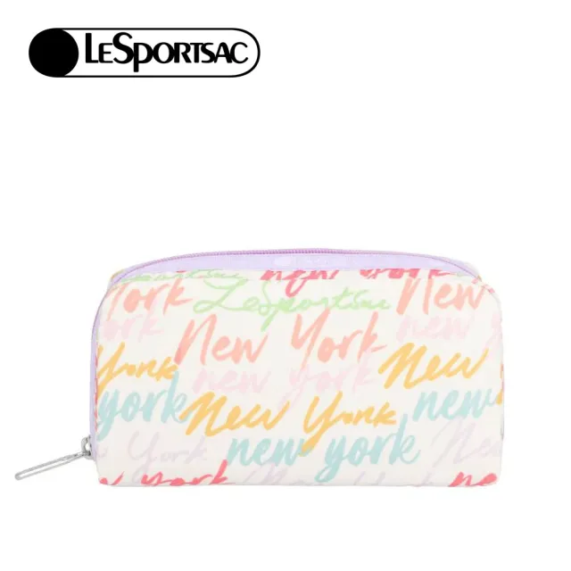 【Lesportsac】Rectangular Cosmetic 長形化妝包 盥洗包 收納包 女包(紐約塗鴉風)