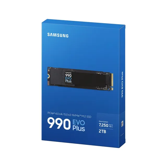 【Samsung 三星】990 EVO Plus 2TB M.2 2280 PCIe 4.0 SSD固態硬碟(MZ-V9S2T0BW/讀7250M/寫6300M)