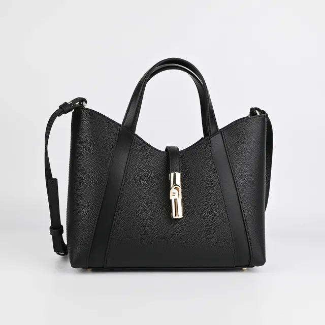 【FURLA 芙拉】Goccia S 手提/肩背/斜背三用包(s號/黑)