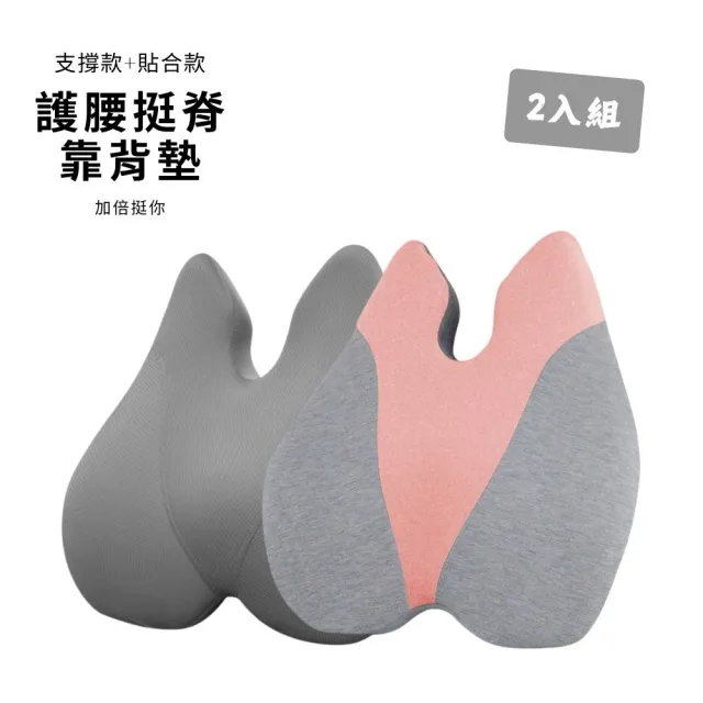 【Beroso 倍麗森】買一送一 美姿護脊靠背墊-2入組(腰部支撐 靠腰墊 腰靠墊 護腰 禮物 雙11)