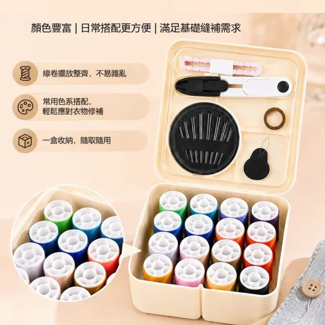 【The rare】21件套 輕奢高品質家用針線盒 縫紉組針線包 針線收納盒 便攜旅行 縫紉工具套裝