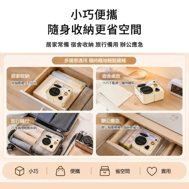 【The rare】21件套 輕奢高品質家用針線盒 縫紉組針線包 針線收納盒 便攜旅行 縫紉工具套裝