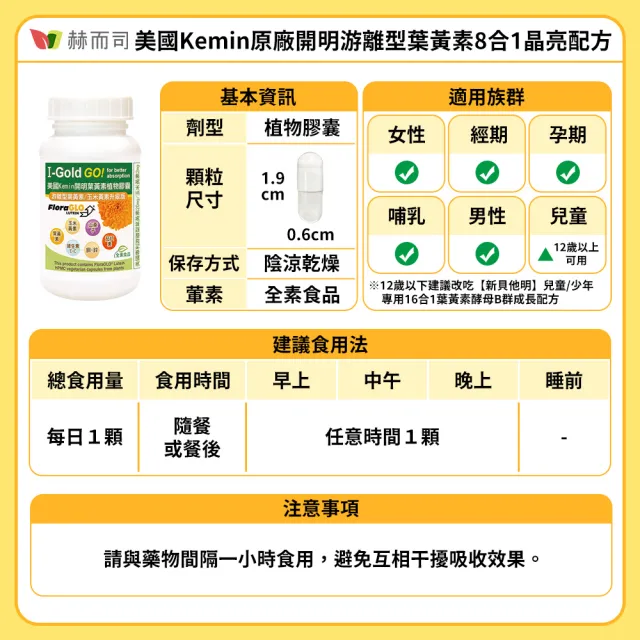 【赫而司】FloraGLO游離型葉黃素20mg 2罐(共60顆金盞花玉米黃素山桑子茄紅素CE鋅銅素食8合1美國Kemin開明)