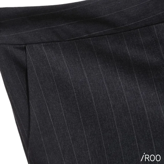 【iROO】羊毛直筒西裝褲