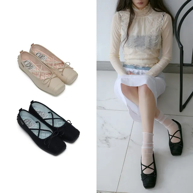 【Rockfish Weatherwear】TOECAP BALLET FLAT_SATIN 拼接芭蕾平底鞋 多色 女鞋