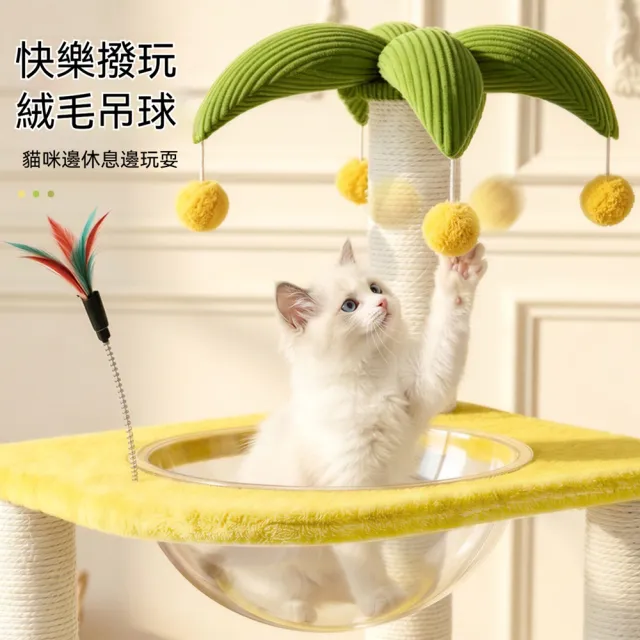 【科凌】太空艙貓爬架貓窩一體 劍麻貓抓柱攀爬跳台貓咪傢俱