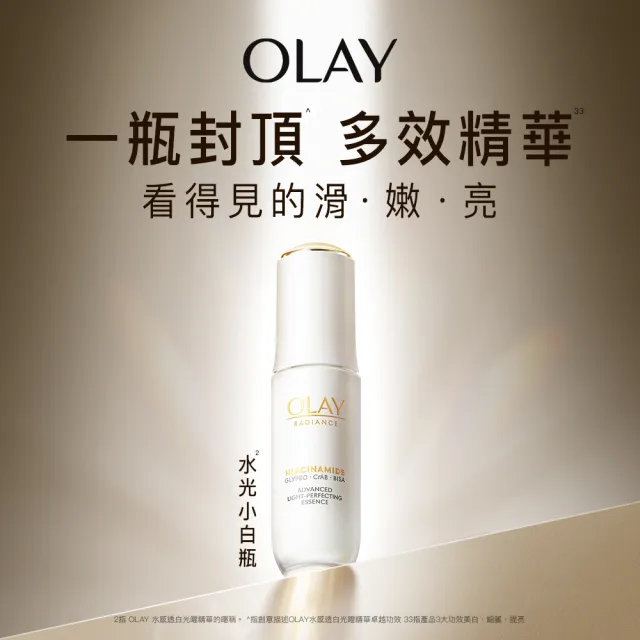 【OLAY 歐蕾】小容量嘗鮮★全新水光小白瓶30ml(美白/精華/新上市)