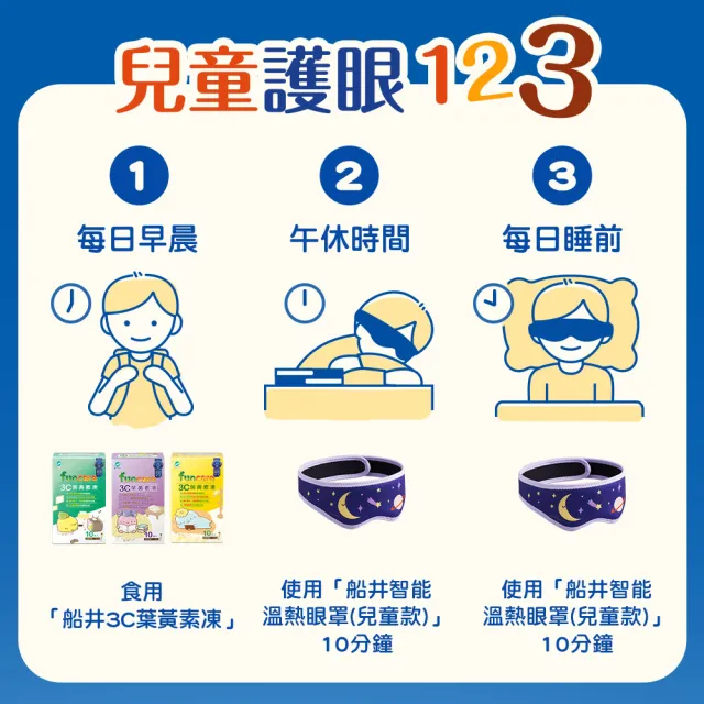 【funcare 船井生醫】智能石墨烯溫感熱敷兒童厚蒸氣SPA眼罩(眼罩+金盞花噴霧+保濕棉)