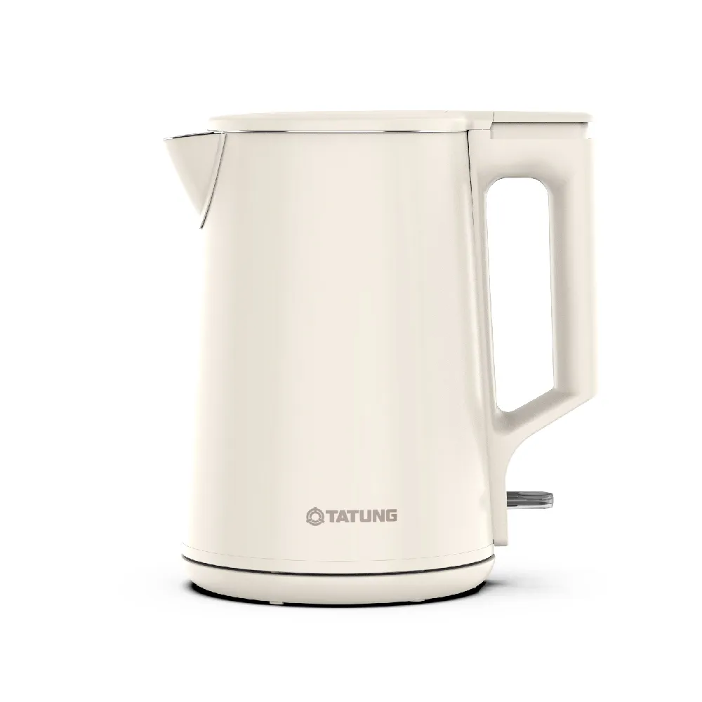 【TATUNG 大同】1.7L雙層防燙電茶壺-奶茶色TEK-1725GSA(獨家限定款、新上市)