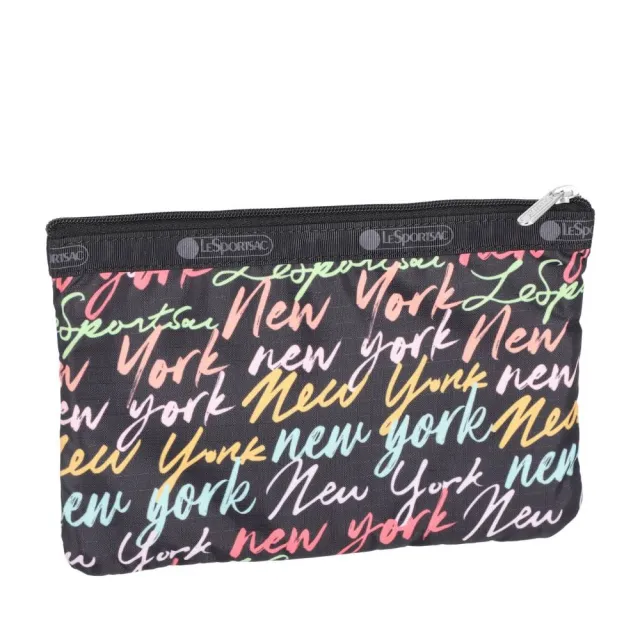 【Lesportsac】3-Zip Cosmetic 三層拉鍊化妝包 收納包 盥洗包 女包 男包(紐約塗鴉風)