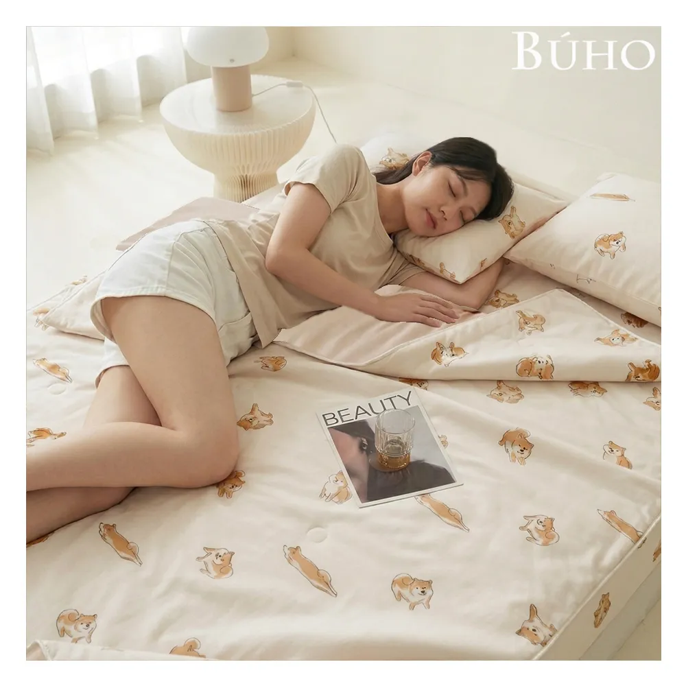 【BUHO 布歐】涼感零度冰眠紗涼被-雙人180x200cm-(多款任選)