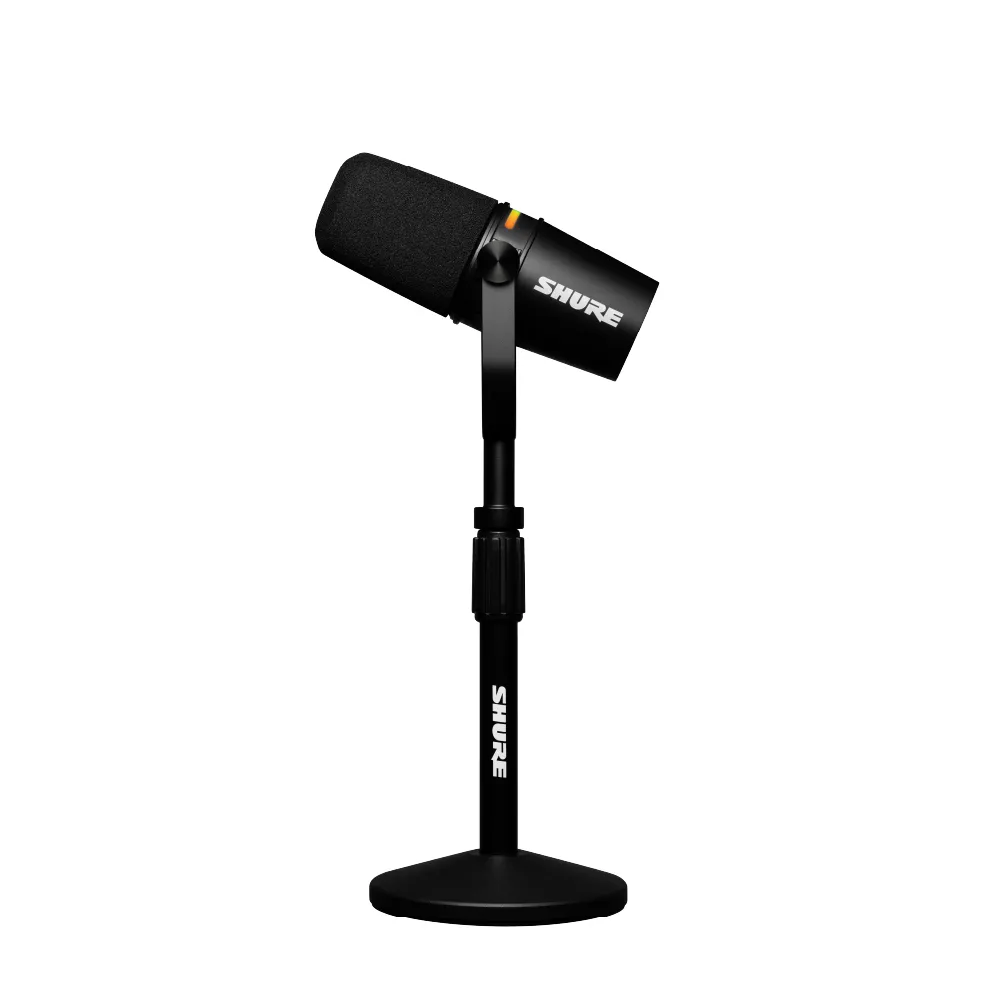 【SHURE】MV7+ Podcast USB/XLR雙輸出動圈麥克風專業腳架組(鍵寧公司貨) + 9吋DC雙向直立循環扇