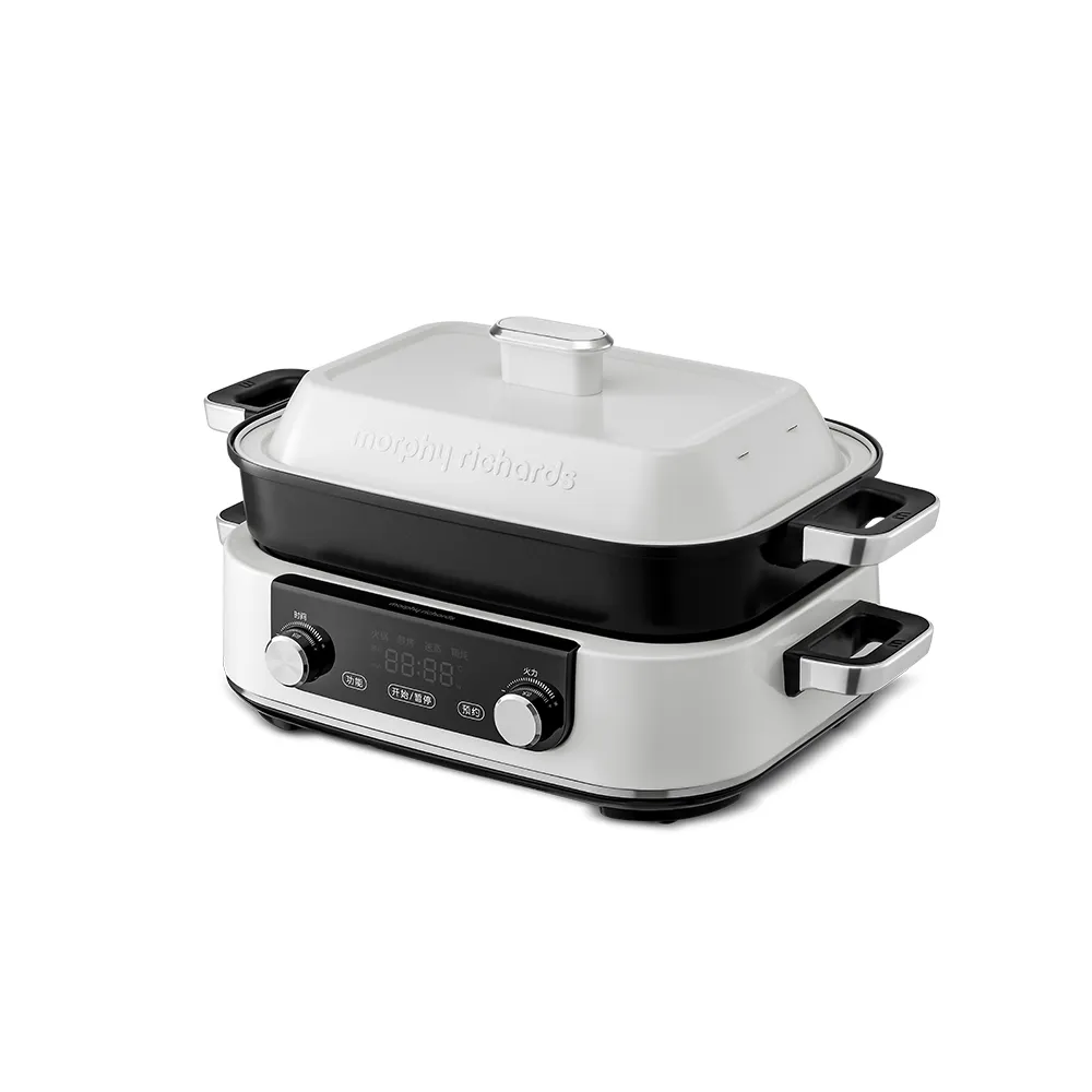 【morphy richards】英國摩飛 多功能料理電烤盤(煎／烤／蒸／燉／涮／燜六種料理一機搞定)