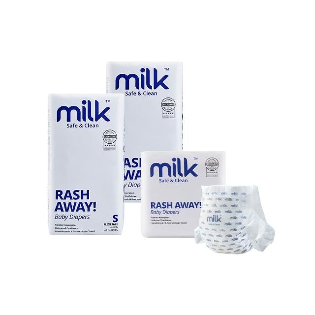 【milk】鎖水芯牛奶尿布 黏貼型 S-XL-多款任選