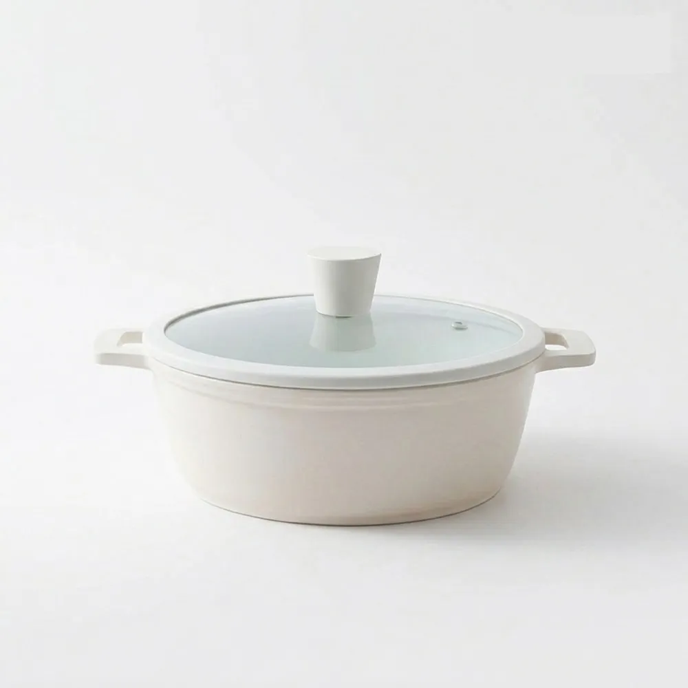 【MH家居KITCHEN】韓國製雙耳湯鍋20cm-附鍋蓋(湯鍋/不沾鍋/IH爐可用)