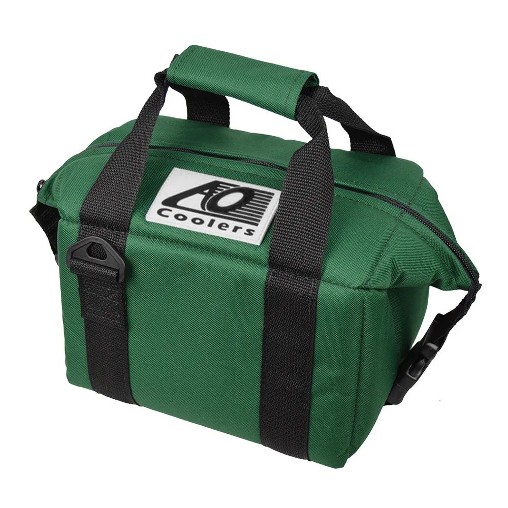 【AO COOLERS】酷冷軟式輕量保冷托特包-6罐型 -經典帆布CANVAS系列 森林綠(AOUS6FG)
