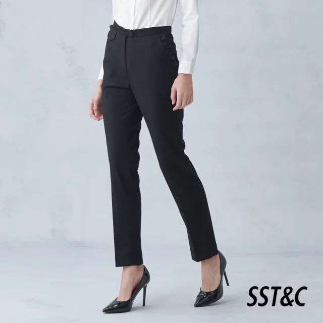 【SST&C】女裝 黑色直筒西裝褲7262212002(雙11精選)