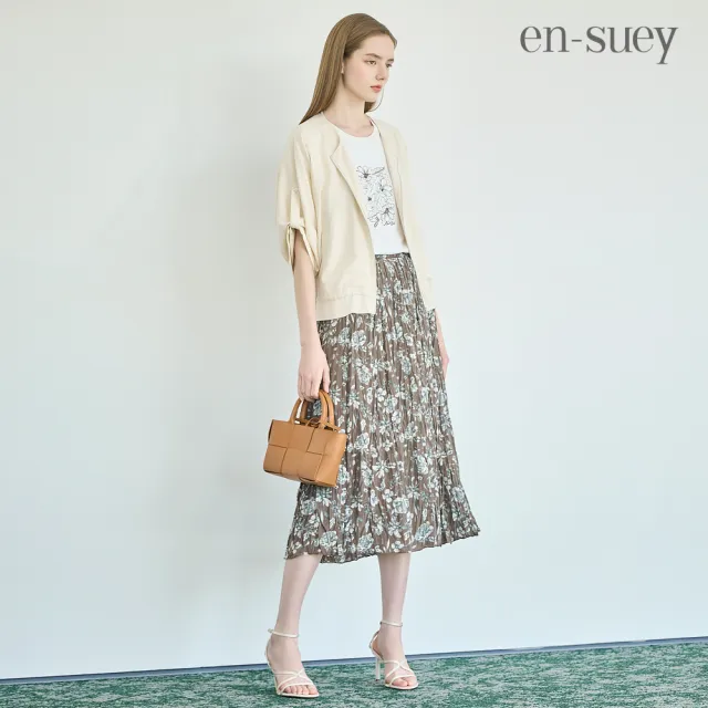【en-suey 銀穗】網路限定  圓領雙拉鍊變化袖遮陽薄罩衫外套-女