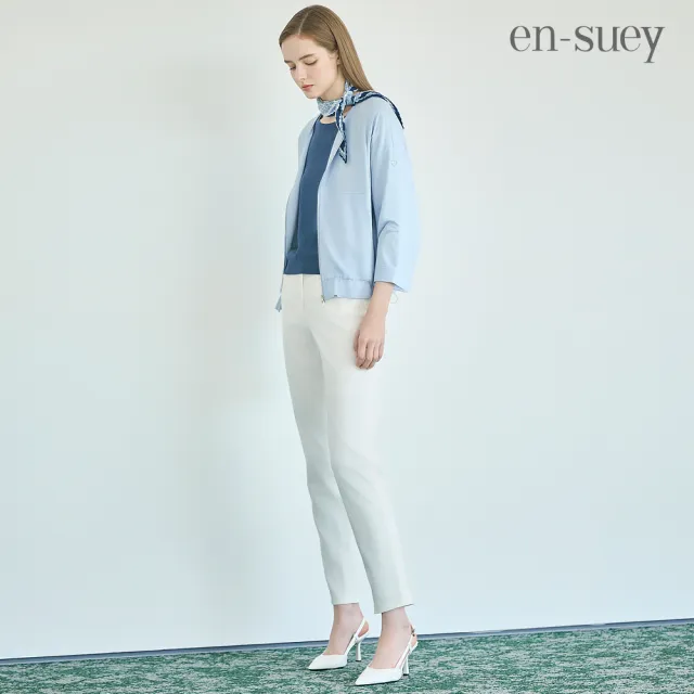 【en-suey 銀穗】網路限定  圓領雙拉鍊變化袖遮陽薄罩衫外套-女