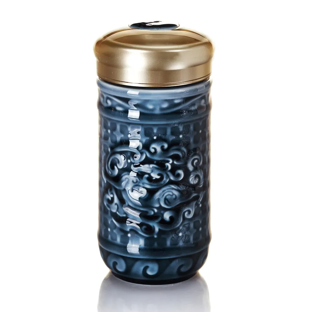【乾唐軒】勢在必得單層陶瓷隨身杯 340ml(礦藍)