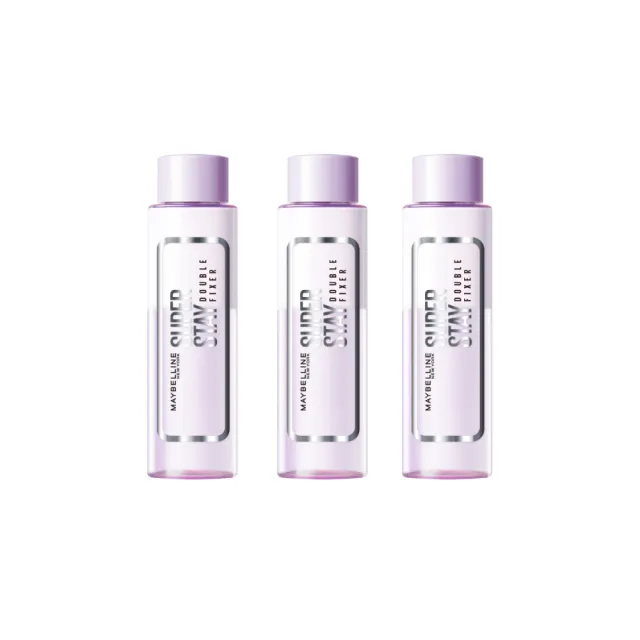 【MAYBELLINE 媚比琳】超持久極細雙效定妝噴霧 補充瓶_3入組