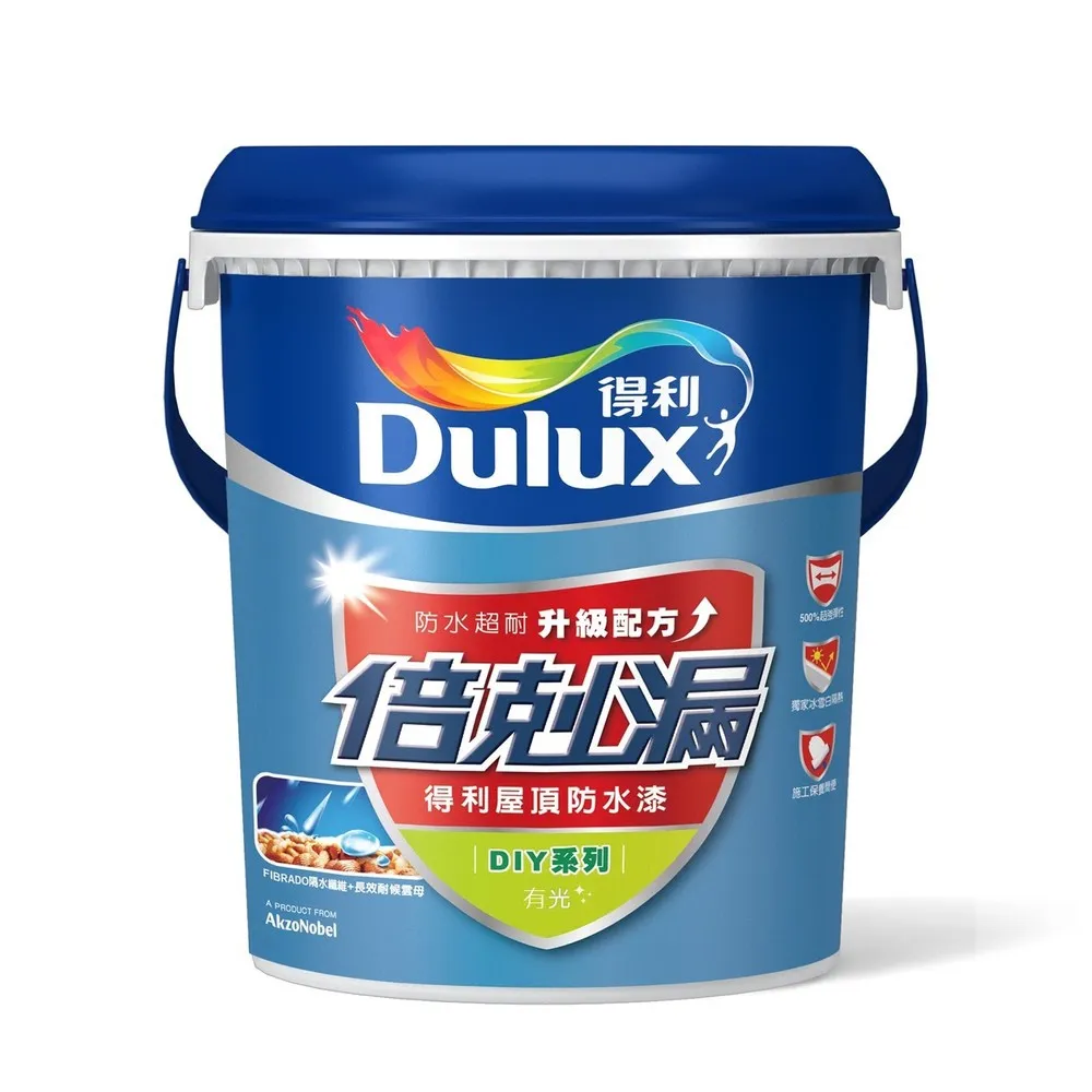 【得利】倍剋漏屋頂隔熱防水漆 冰雪白 3.6L