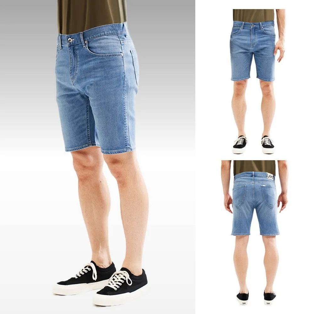 【Lee】出清品-男裝 牛仔短褲 / 涼感 901 合身刷白 淺藍洗水 / Cool Breeze 系列(LL22011077Y)