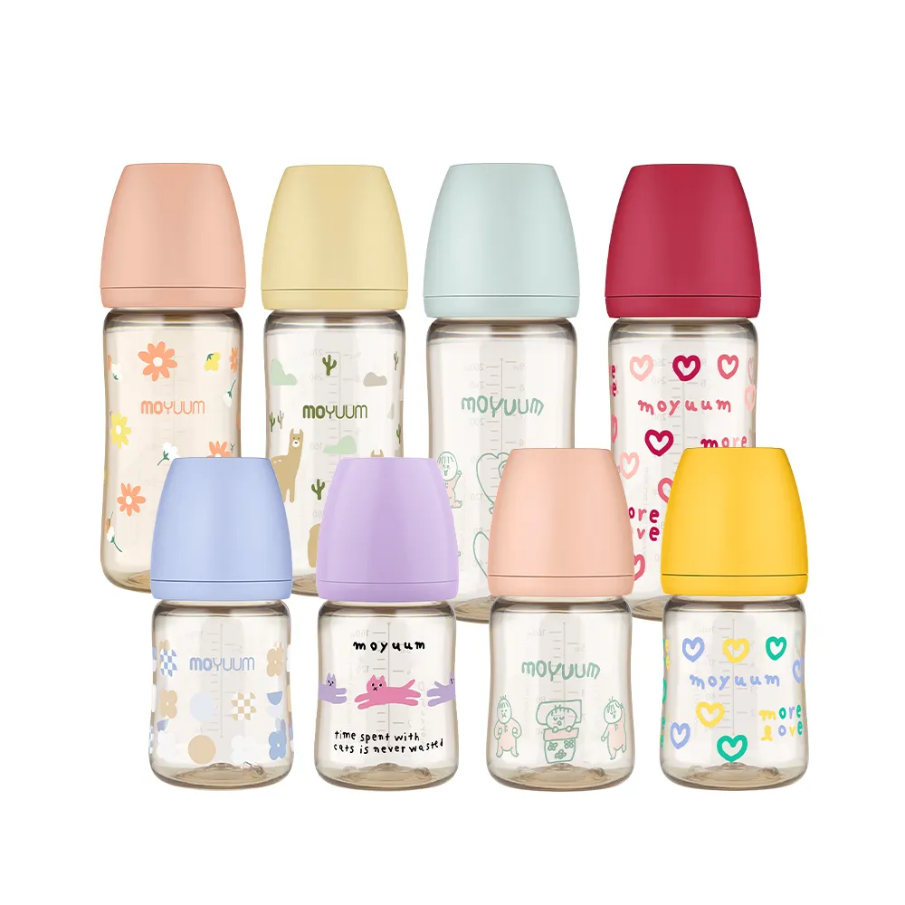【MOYUUM】韓國 PPSU 設計款 寬口奶瓶 170ml(多款可選)