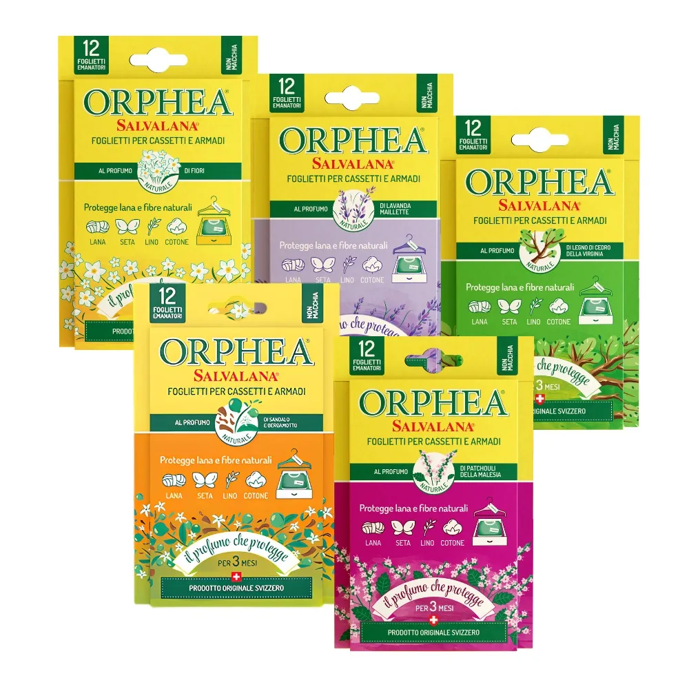 【ORPHEA 歐菲雅】書籤式衣物掛片5盒(可取代樟腦丸、增添衣物香味)