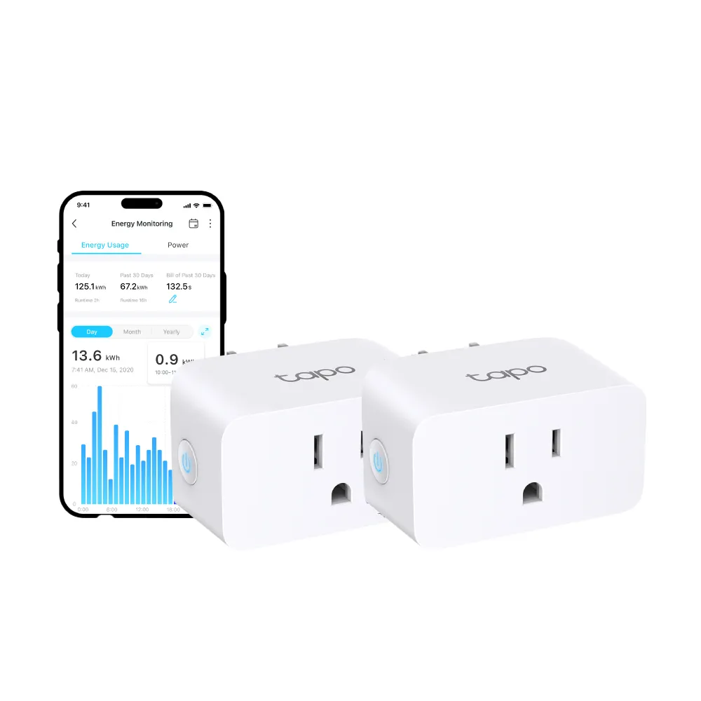 (兩入組)【TP-Link】智慧插座 遠端控制 過載保護 安全認證 電力監控 支援Matter(Tapo P110M)