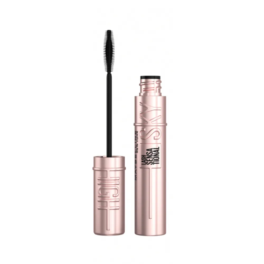 【MAYBELLINE 媚比琳】全新限量 煙灰粉!SKY HIGH飛天翹防水睫毛膏/睫毛底膏