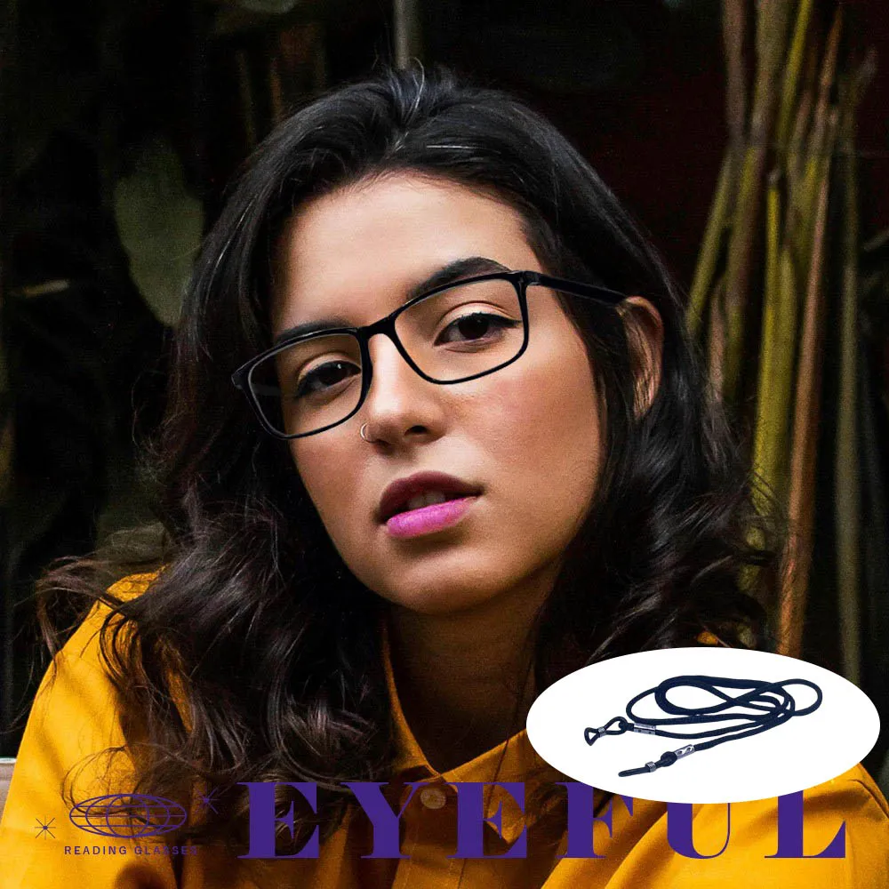 【EYEFUL】2付優惠組抗藍光老花眼鏡 大方框素面黑款(濾藍光 舒適耐用 不壓鼻 不壓耳)