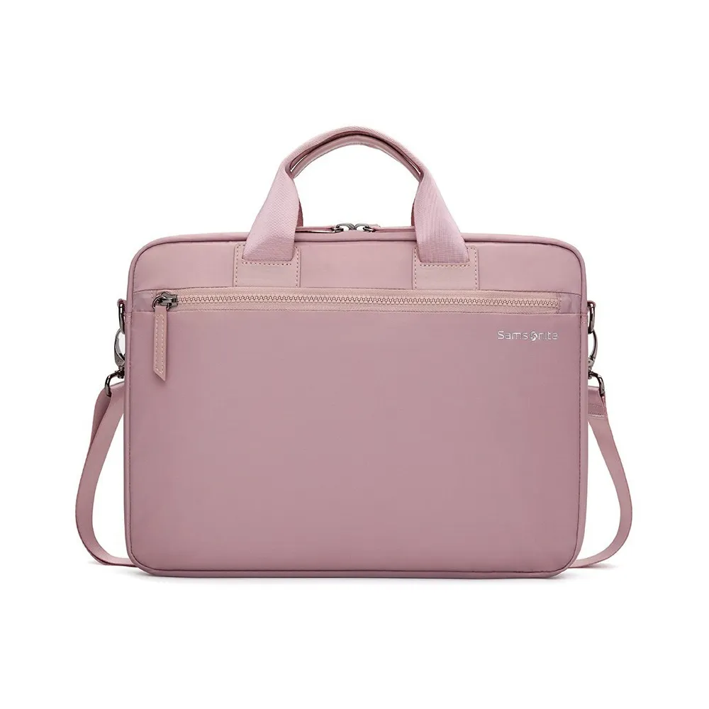 【Samsonite 新秀麗】DENDI-ICT BP5*002-13/14吋筆電手提/側揹包-櫻花粉(電腦包)