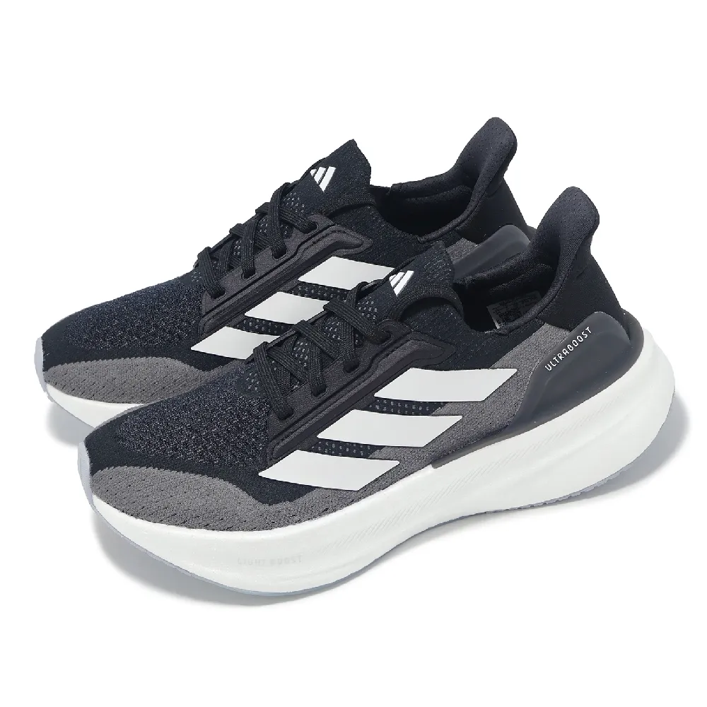 【adidas 愛迪達】慢跑鞋 Ultraboost 5X 男鞋 女鞋 黑 灰 BOOST 緩衝 襪套 運動鞋 愛迪達(IH3110)