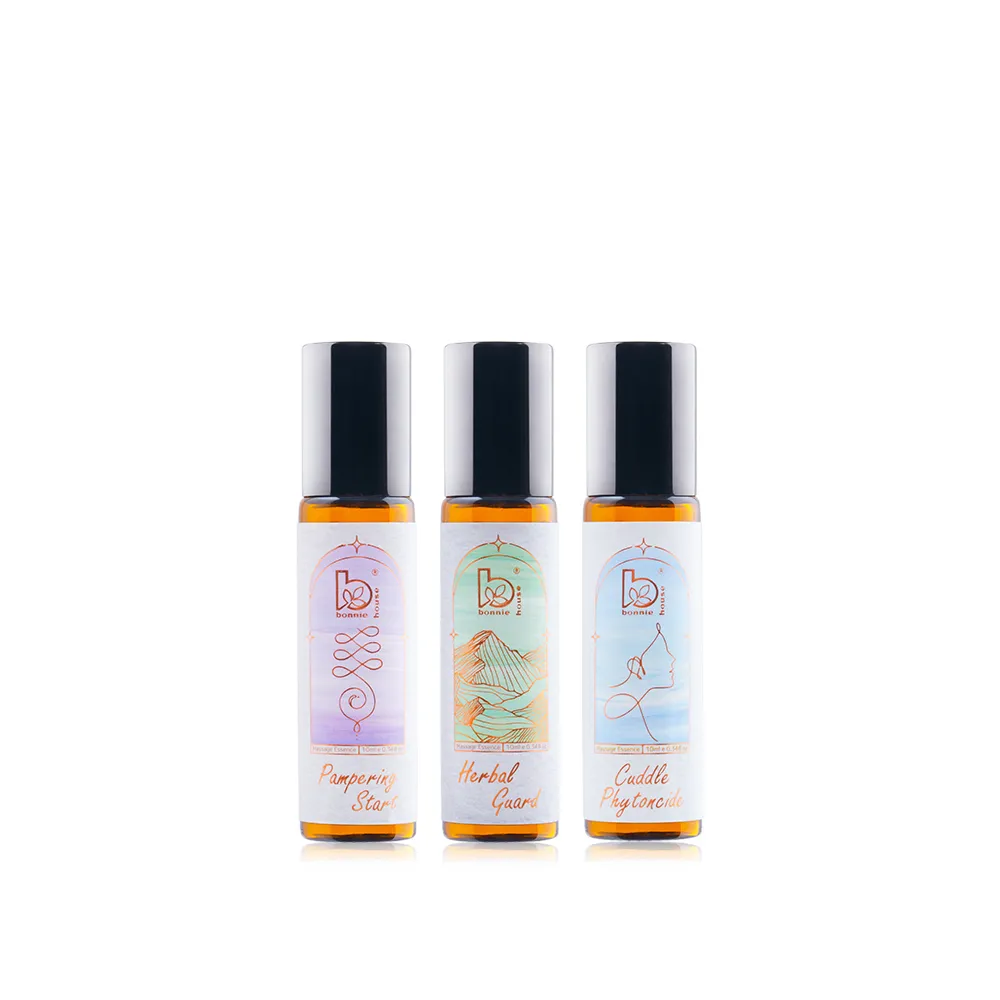 【Bonnie House 植享家】有機日夜激勵專注好棒 滾珠精油10ml(三入組)