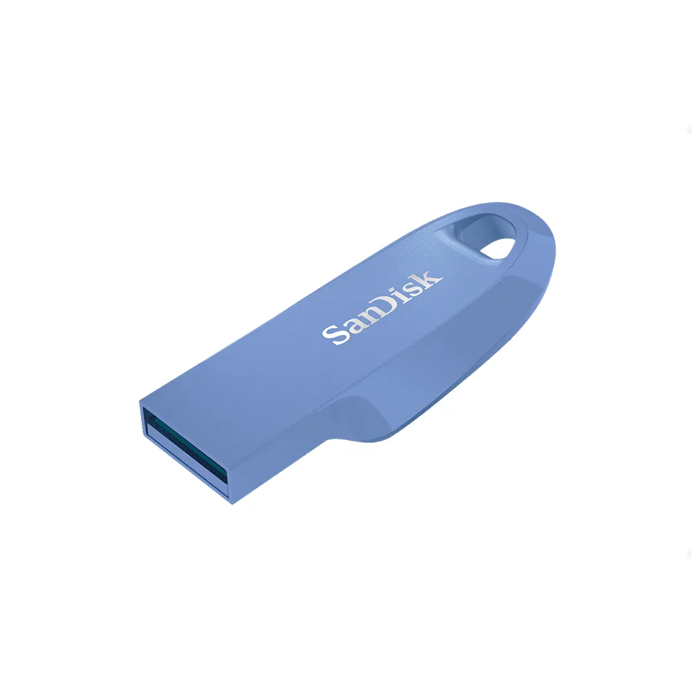 【SanDisk 晟碟】Ultra Curve USB 3.2 隨身碟鼠尾草藍 128GB(公司貨)