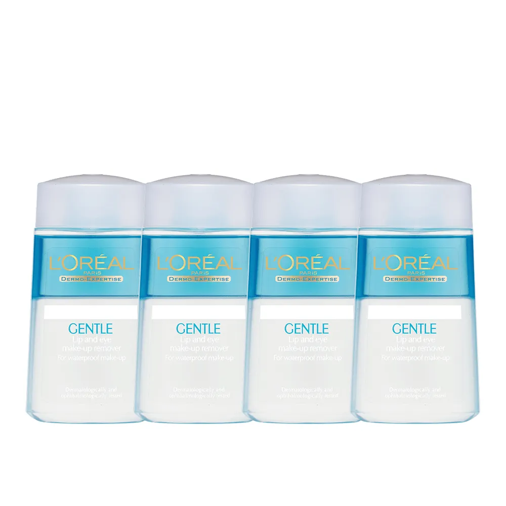 【L’OREAL Paris 巴黎萊雅】溫和眼唇卸妝液125ml_4入組