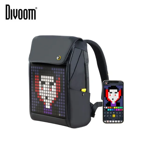 【DIVOOM】Divoom Pixoo Backpack-M 像素後背包 15吋筆電層 可自訂 LED 動態動畫 防潑水電競背包