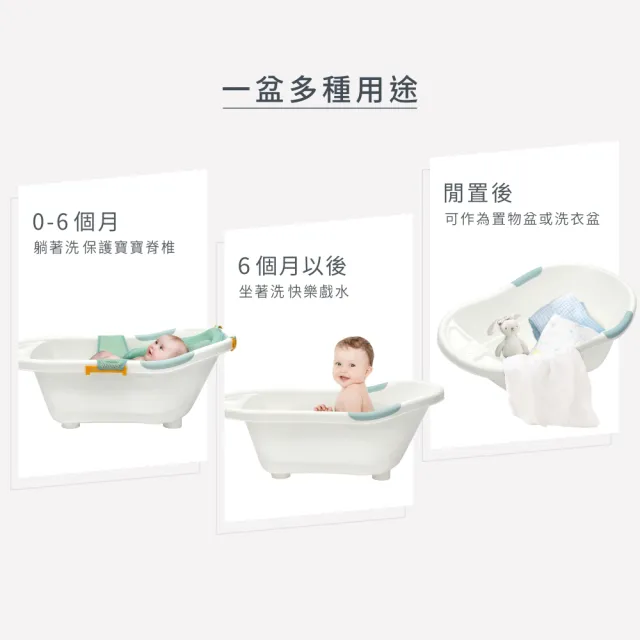 【PUKU 藍色企鵝】大容量 嬰兒 浴盆 澡盆組 39L(含沐浴沙灘玩具26件組)