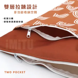 【imitu 米圖】WATA多用途防水收納袋 尿布袋 防水袋 旅行袋 30x40(幼兒園必備 髒衣袋 大人baby都適用)