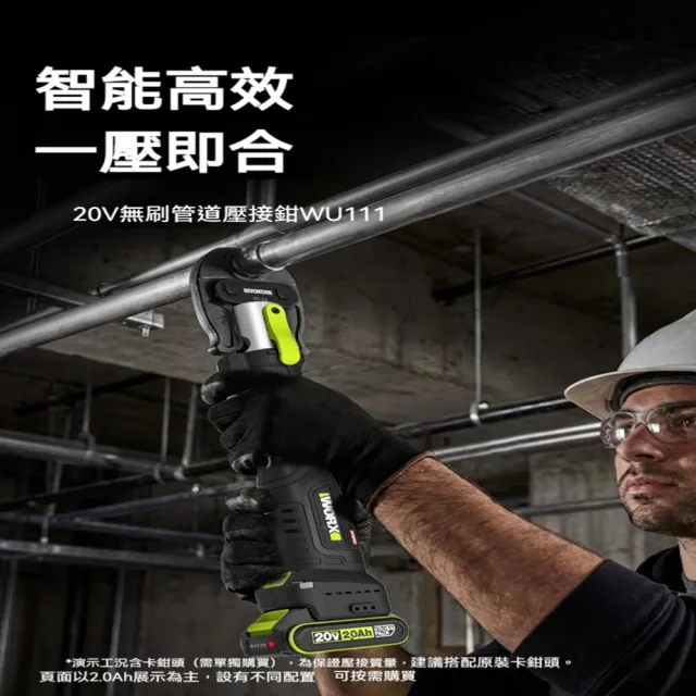 【WORX 威克士】12V 無刷管道壓接鉗 空機 不含模具 (WU111.9)
