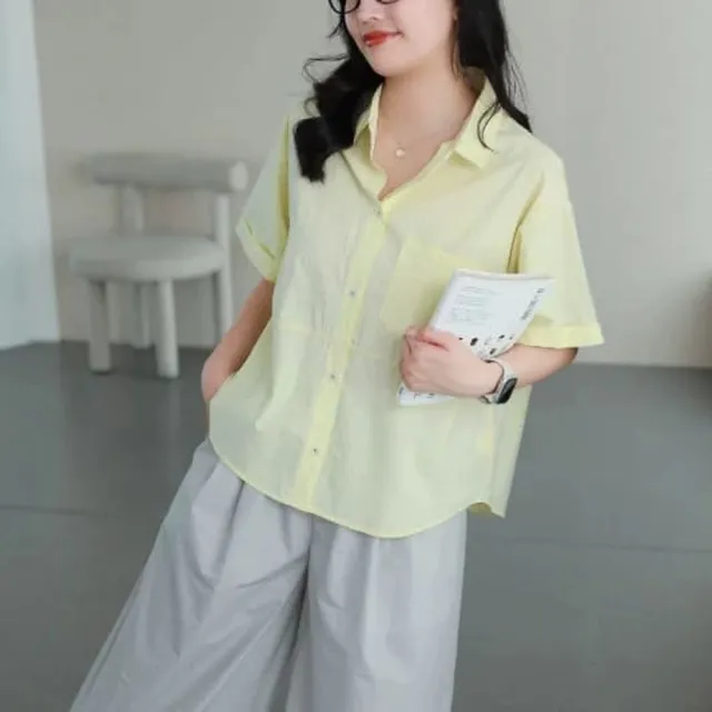 【MU YI YANG 慕衣洋】俐落翻領寬鬆上衣