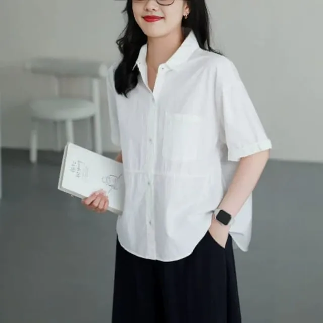 【MU YI YANG 慕衣洋】俐落翻領寬鬆上衣