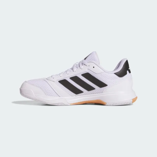 【adidas 愛迪達】Ligra 8 女 室內運動鞋 透氣 舒適 白 黑(IH8118)