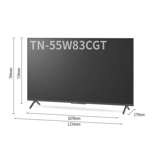 【Panasonic 國際牌】55型4K QLED Google TV聯網顯示器 無視訊盒(TN-55W83CGT)