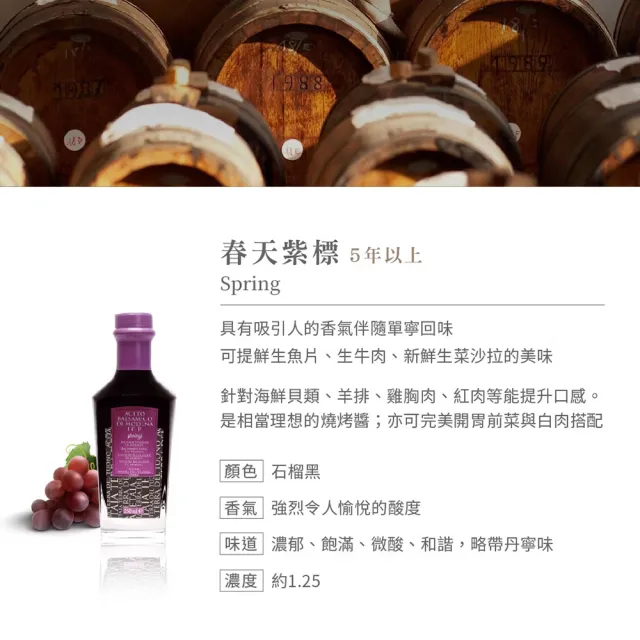 【Terra Del Tuono 雷霆之地】巴薩米克醋250ml二入組 (春天紫標x2)